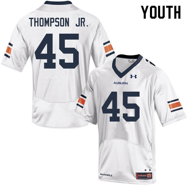 Youth #45 Paul Thompson Jr. Auburn Tigers College Football Jerseys Sale-White - Click Image to Close